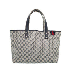Gucci GG Plus Monogram Signature Web Loop Tote Beige Blue